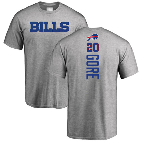 Men NFL Buffalo Bills #20 Frank Gore Ash Backer T Shirt->buffalo bills->NFL Jersey
